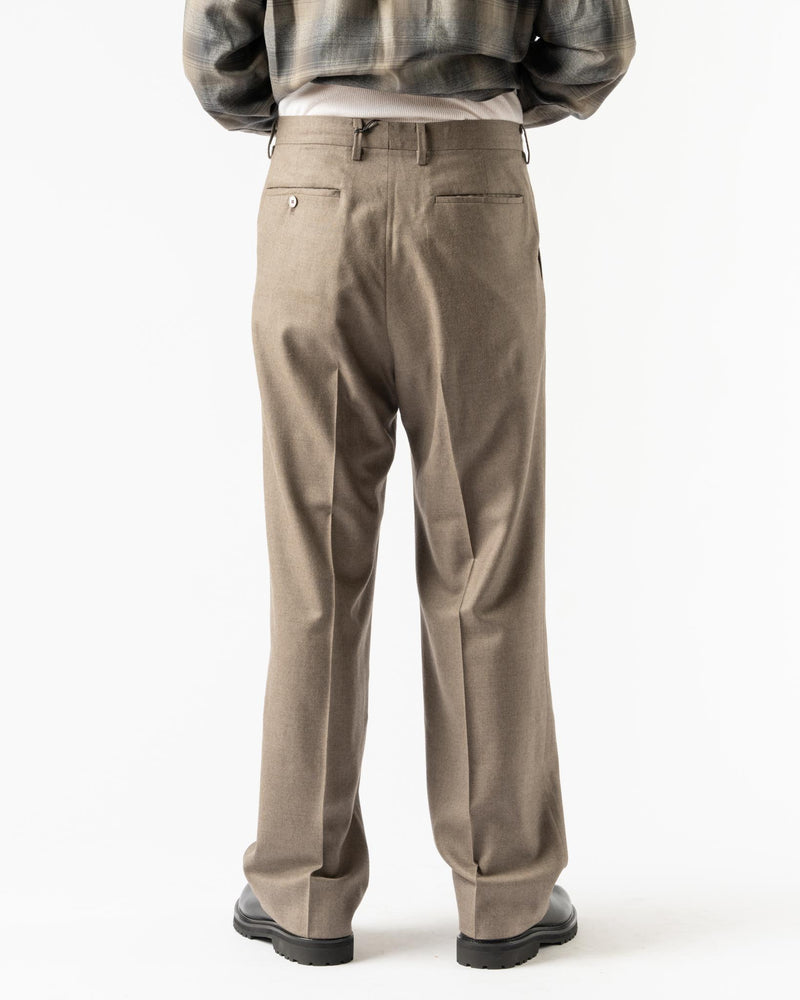 Auralee Super Light Wool Slacks in Top Brown