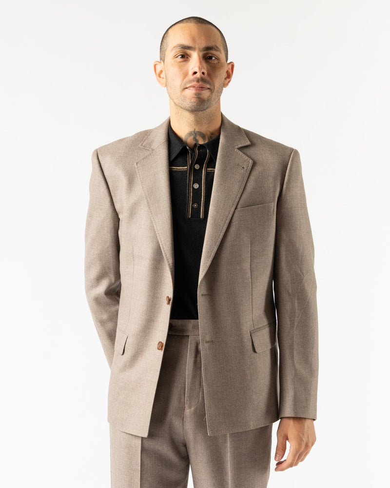 Carter Young x Jake & Jones 120s Wool Tailored Jacket in Chicory Marl