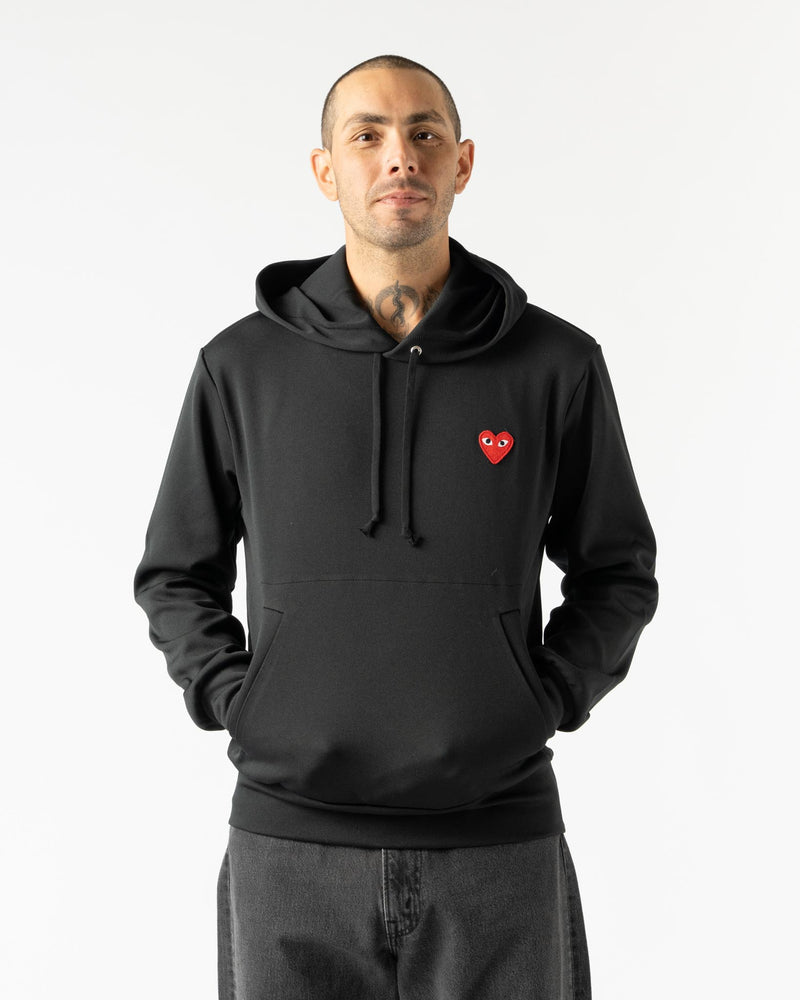 PLAY COMME des GARÇONS Mens Sweatshirt in Black with Red Emblem