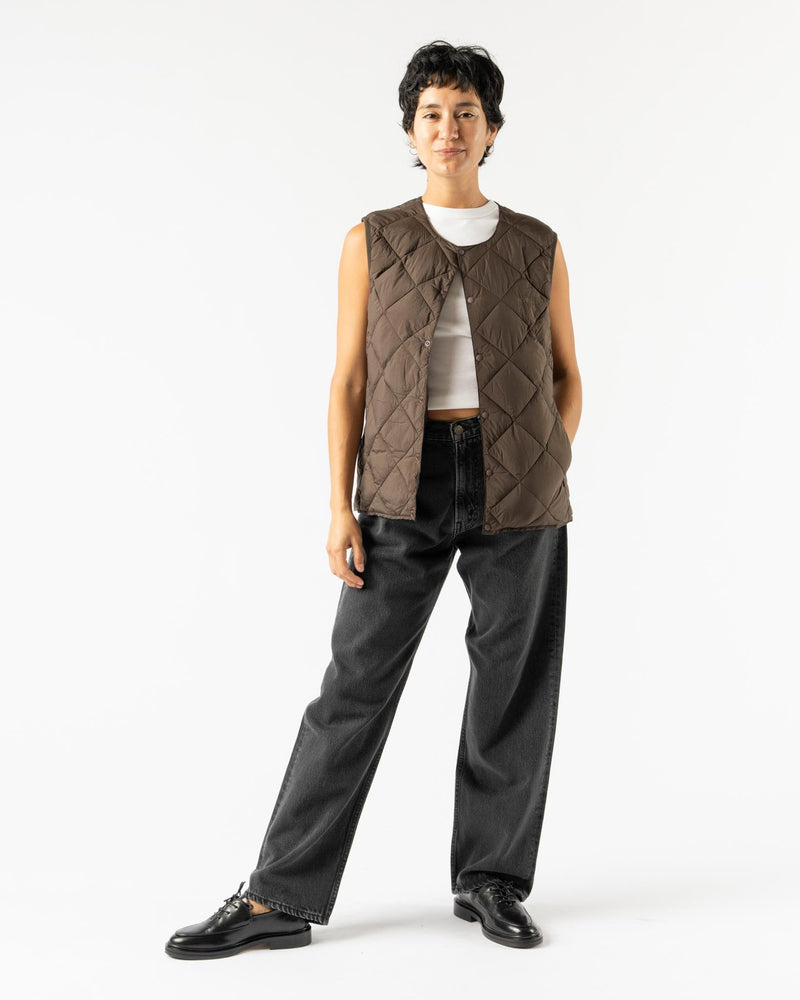 Gramicci Inner Down Vest in Dark Brown