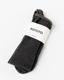 RoToTo 1001 Double Face Socks in Charcoal