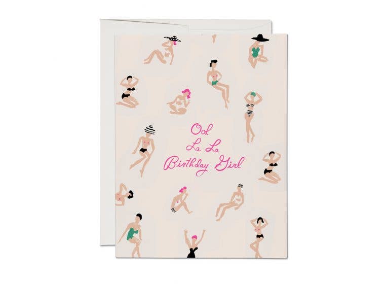 Red Cap Cards - Ooh La La birthday greeting card