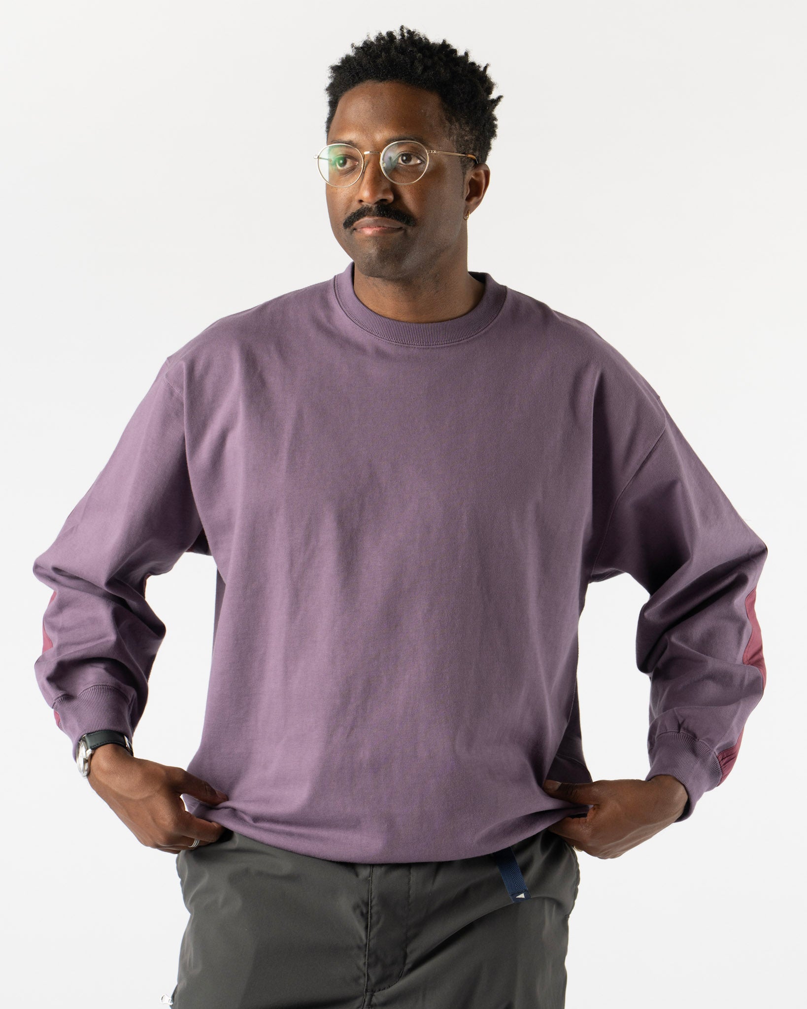 Pilgrim Surf + Supply Jaar Reinforced Crew in Purple