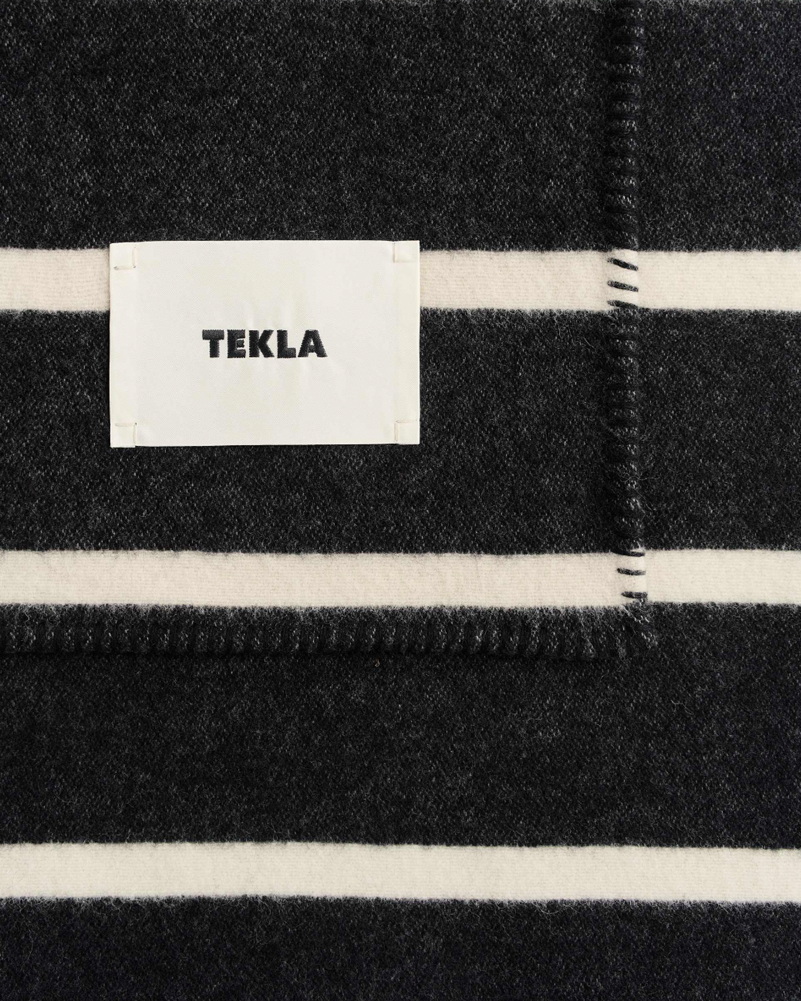 Tekla Lambswool Blanket in Starling Stripes