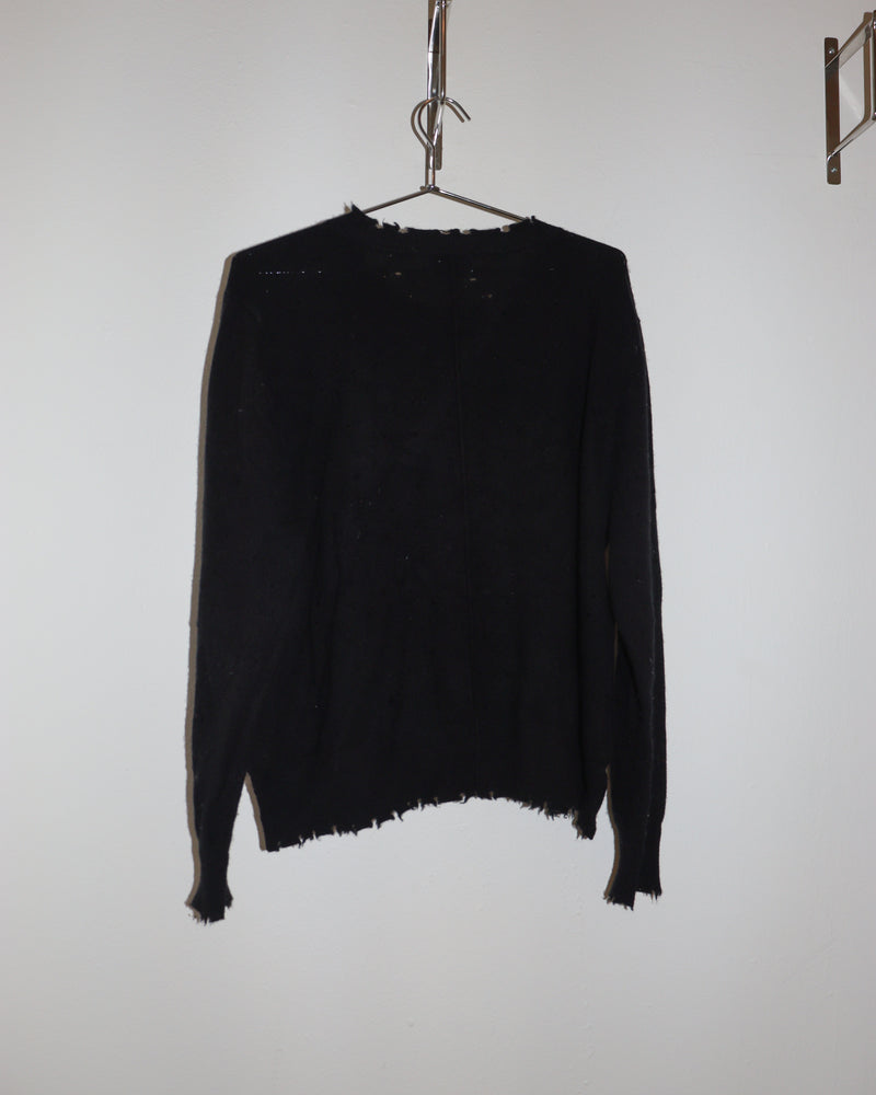 Pre-owned: 27 Miles Distressed Cashmere Sweater