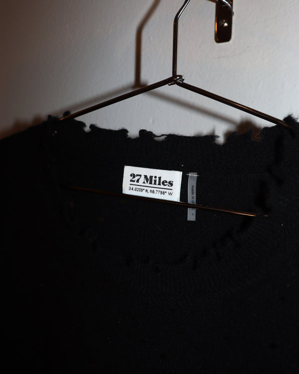 Pre-owned: 27 Miles Distressed Cashmere Sweater