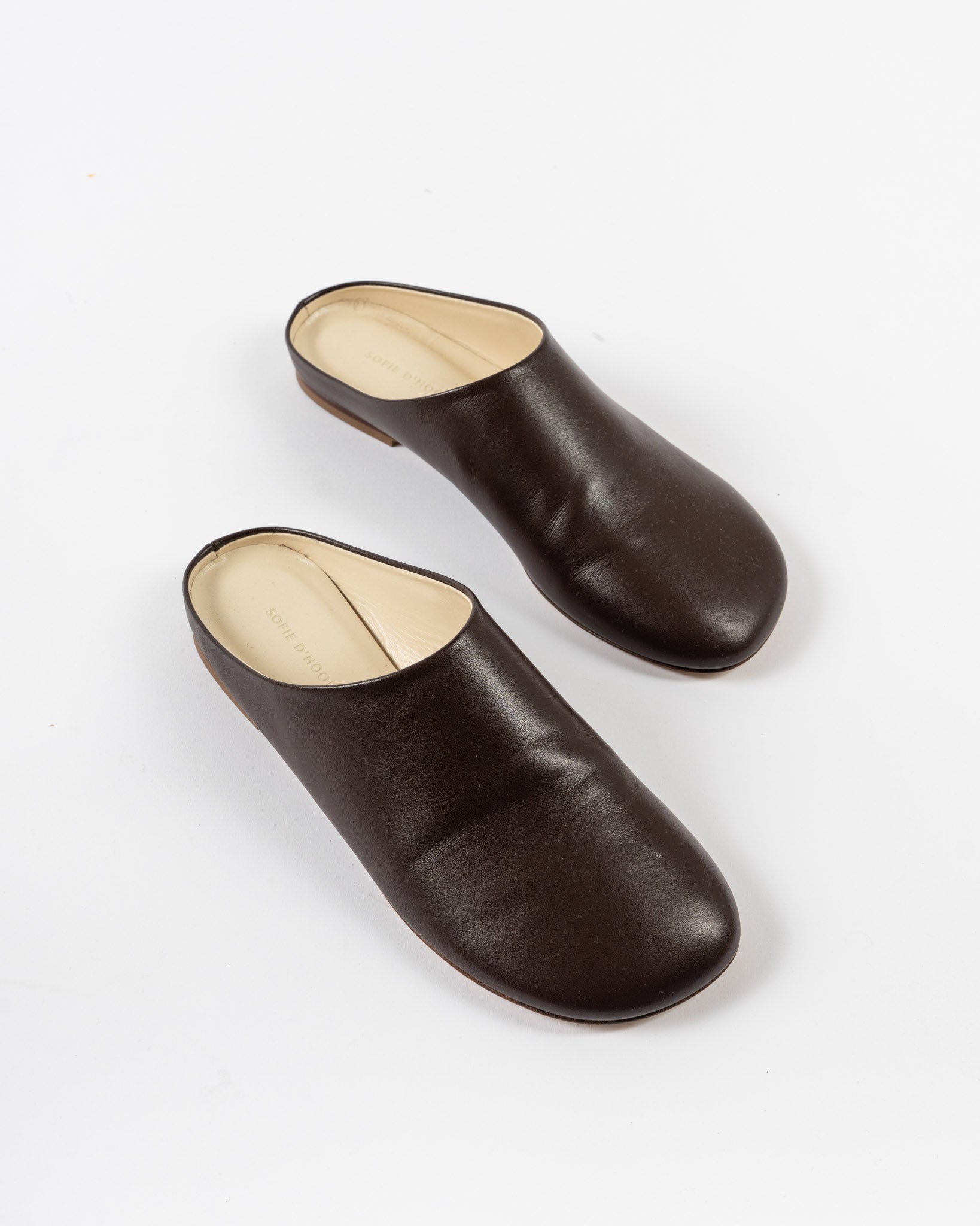 Sofie D'Hoore Funk Ballerina Slippers in Leather Cacao Curated at