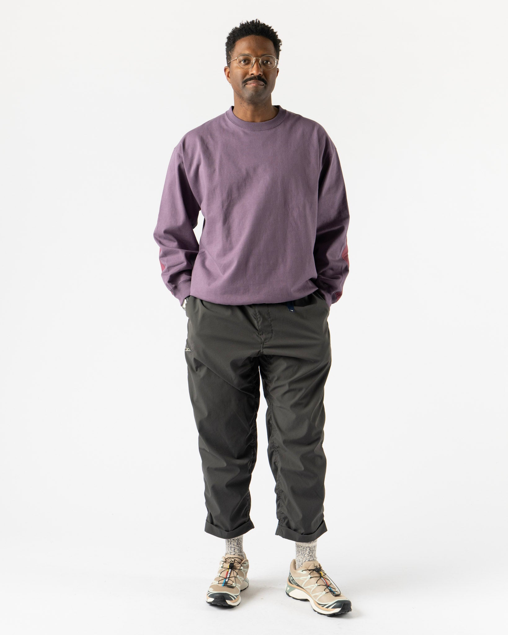 Pilgrim Surf + Supply Jaar Reinforced Crew in Purple