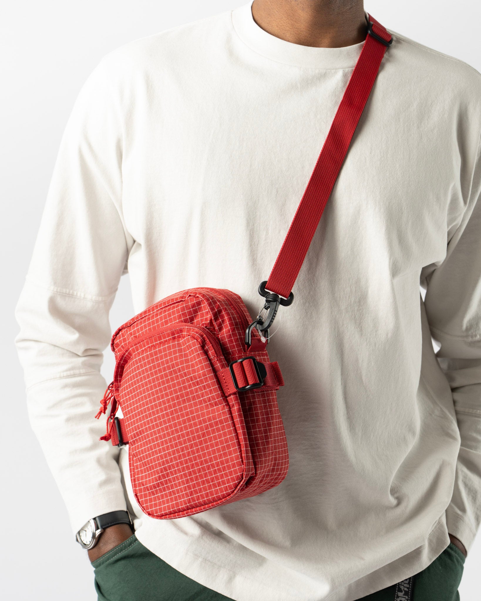 Gramicci Ripstop Mini Shoulder Bag in Red