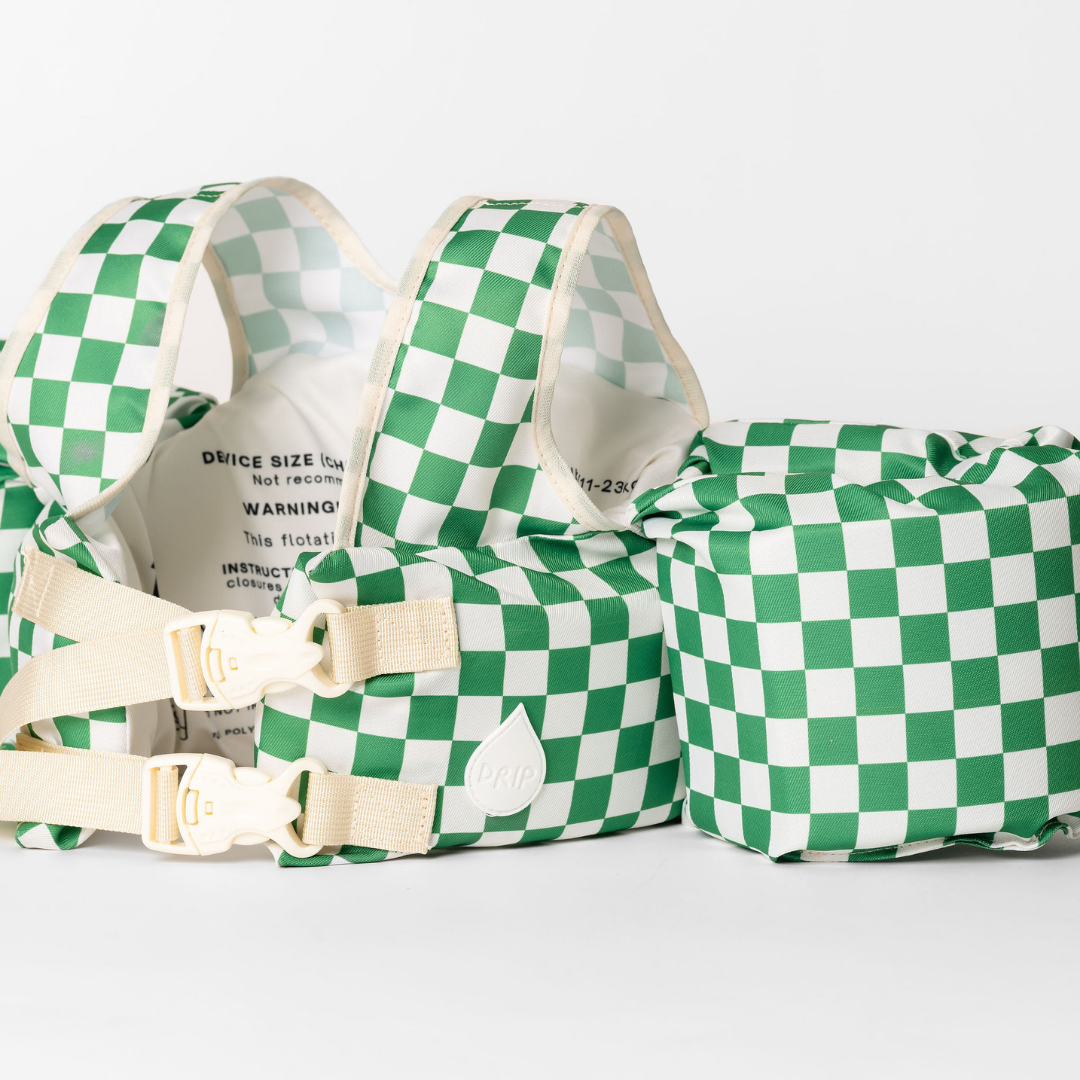Drip Floats Green Checkered Kids Float
