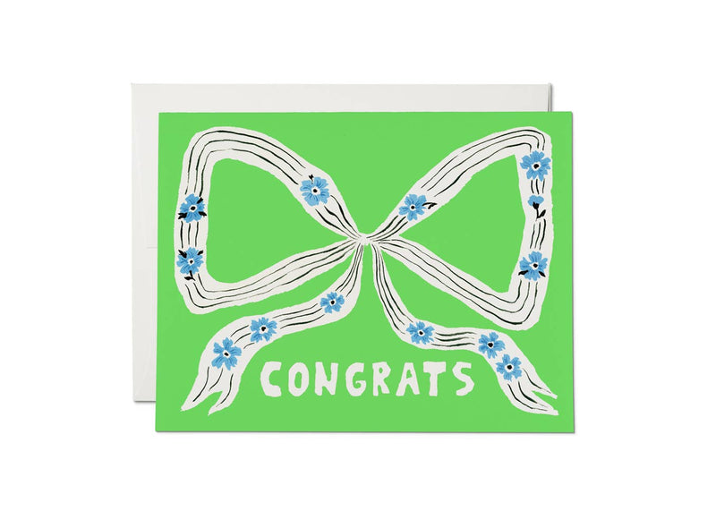 Red Cap Cards - Perfect Bow Congrats greeting card