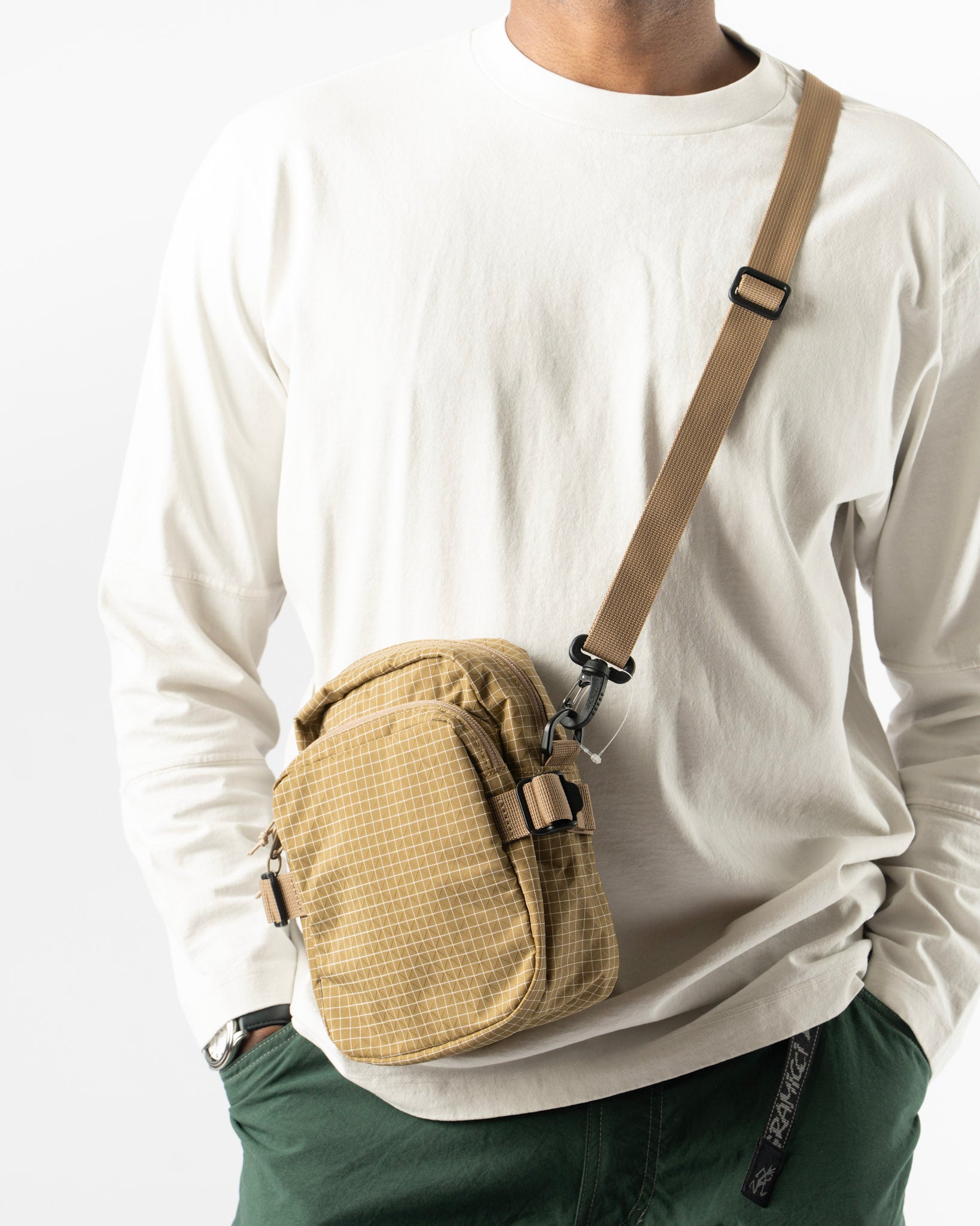 Gramicci Ripstop Mini Shoulder Bag in Beige