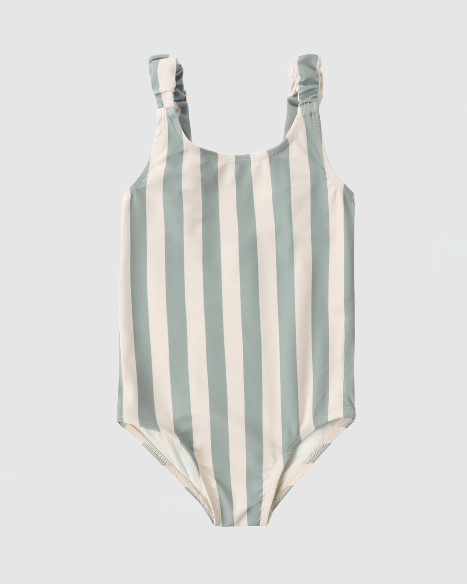Rylee + Cru Srunchie One-Piece in Green Stripe