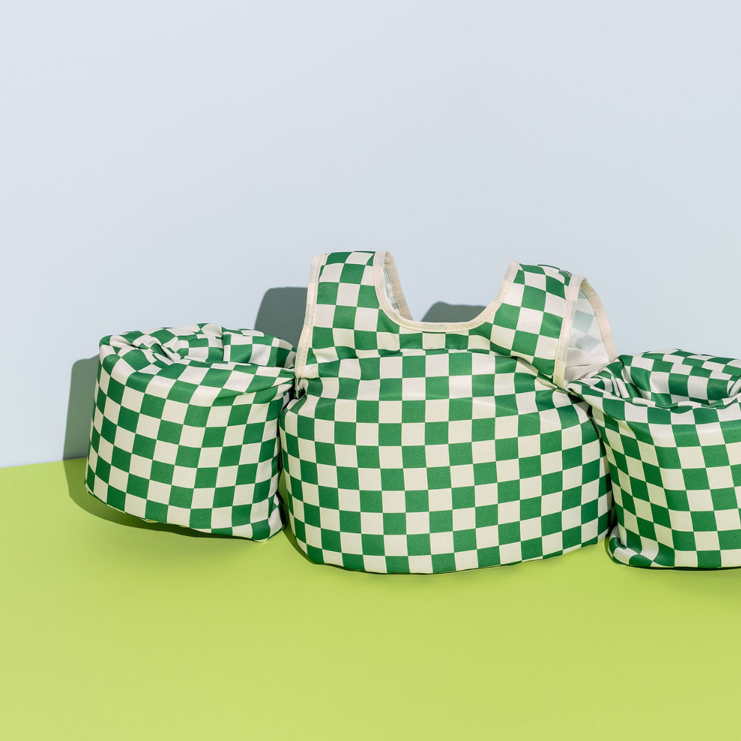 Drip Floats Green Checkered Kids Float