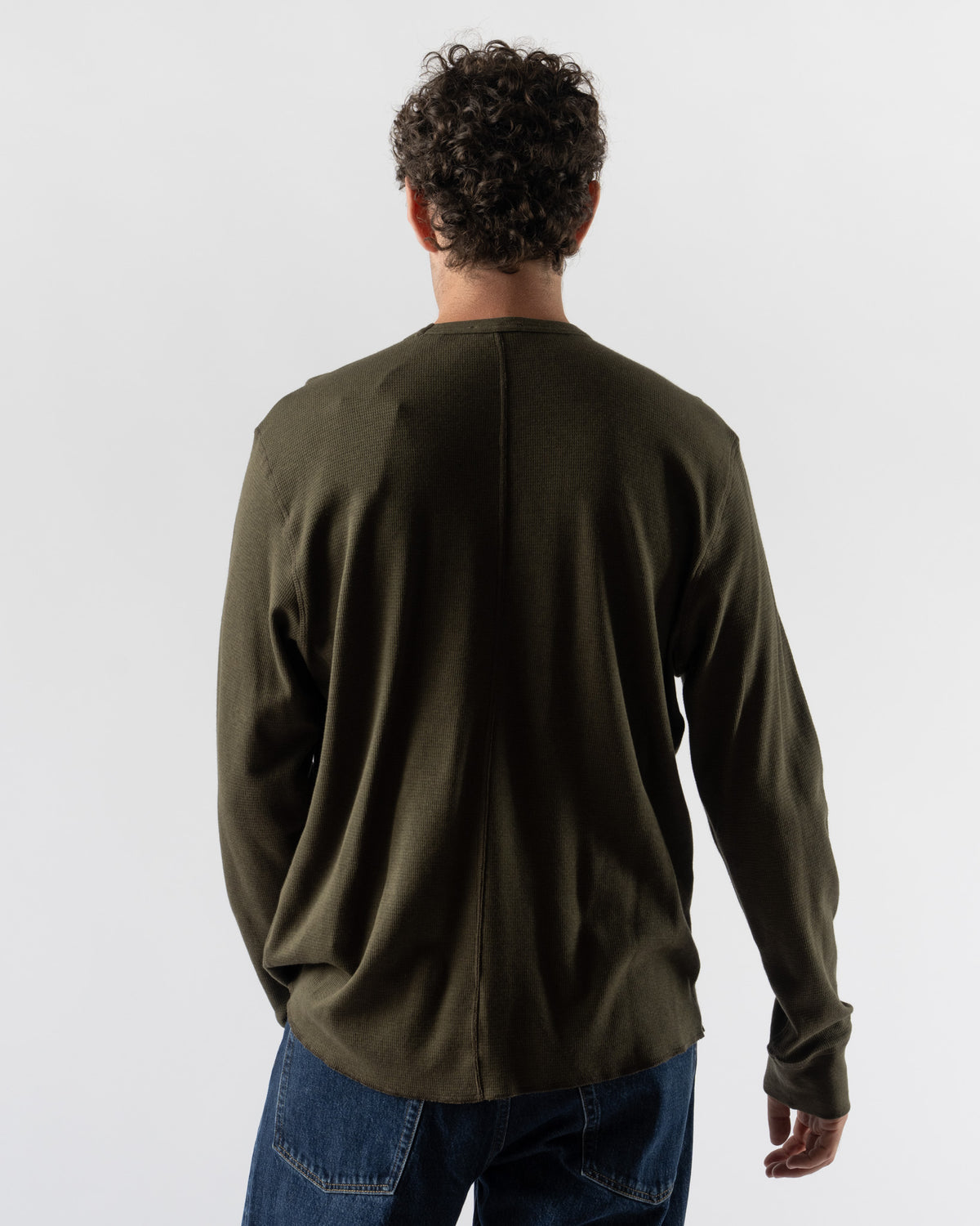 Sunflower Wool Waffle Tee LS in 340 Green