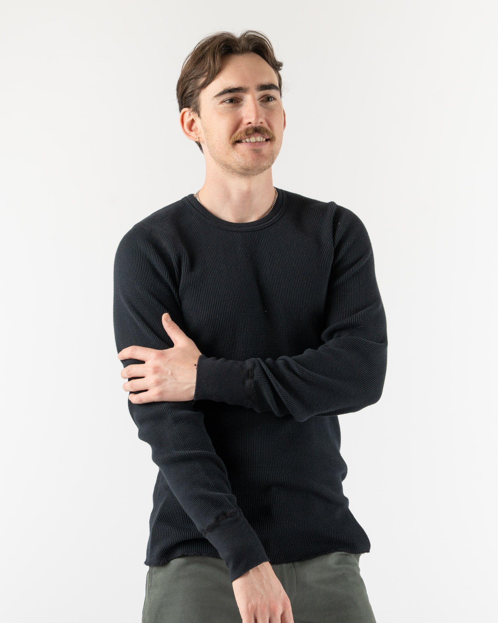 Aaron Levine Thermal Longsleeve in Black