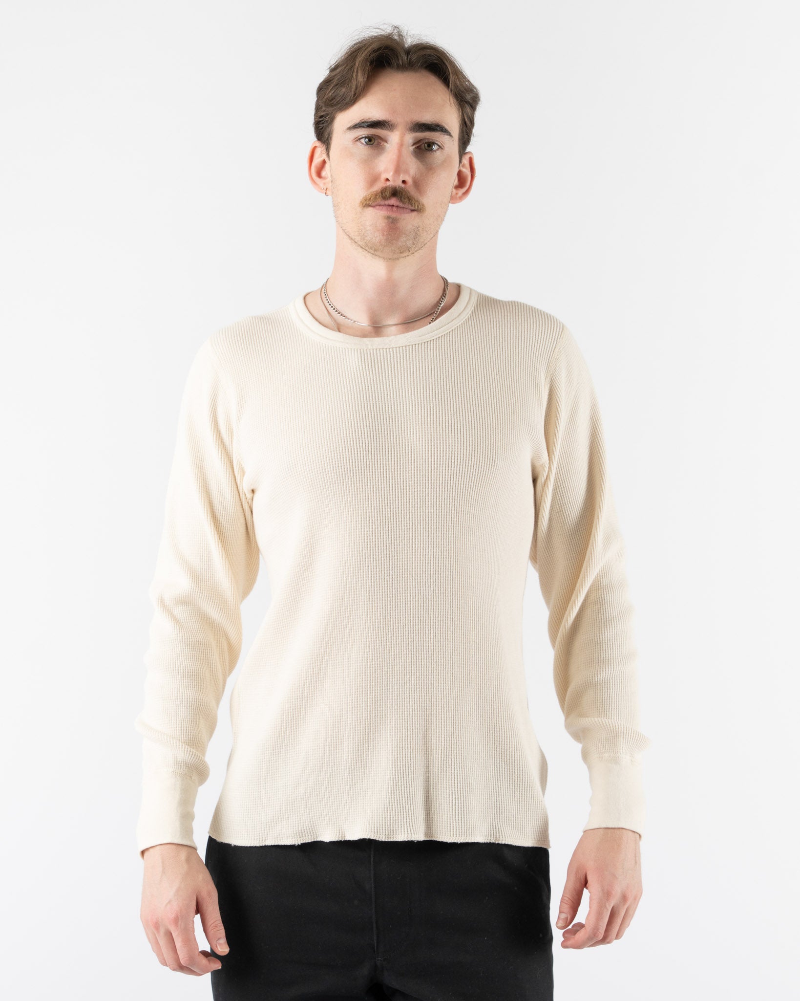 Aaron Levine Thermal Longsleeve in Cream