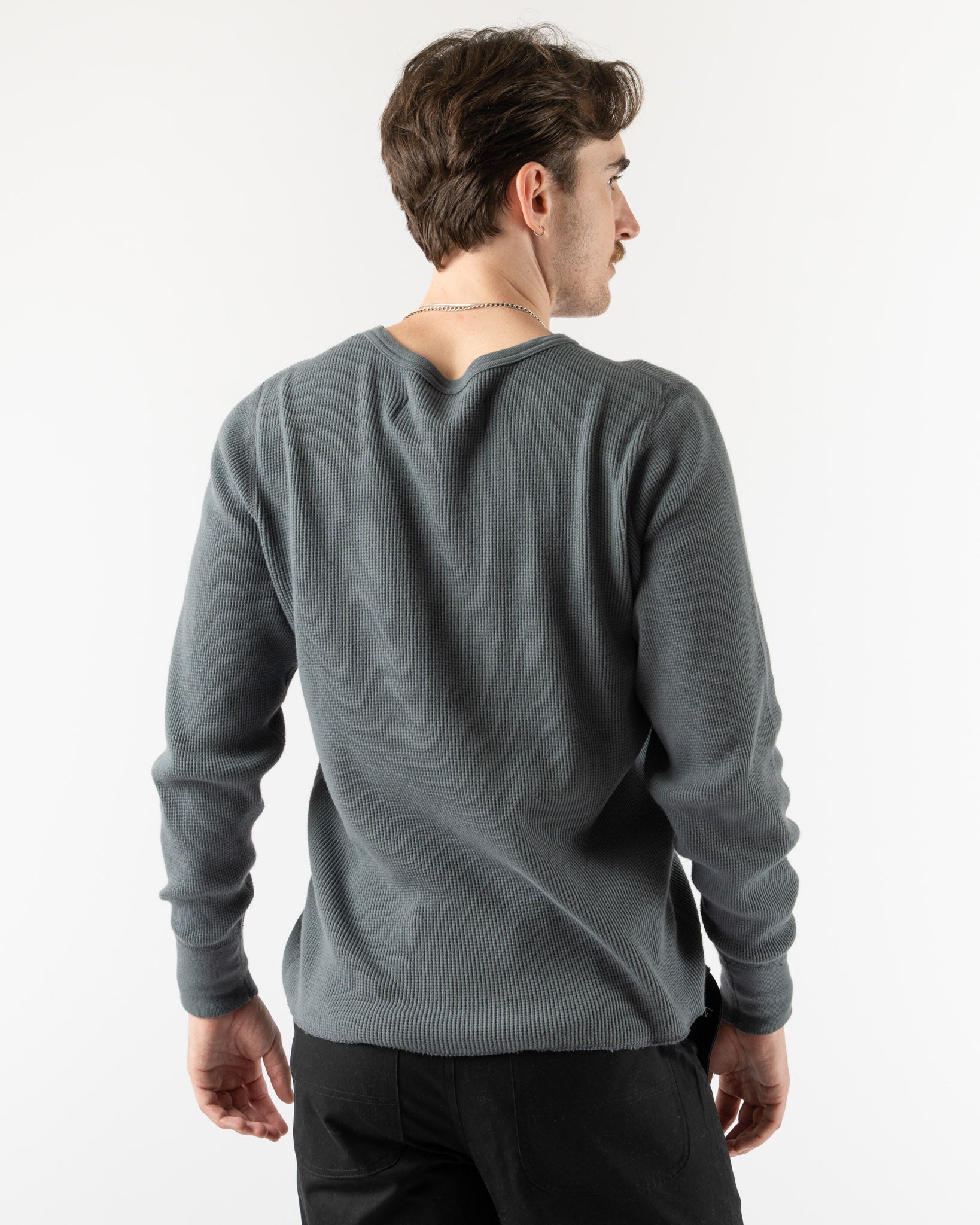 Aaron Levine Thermal Longsleeve in Slate