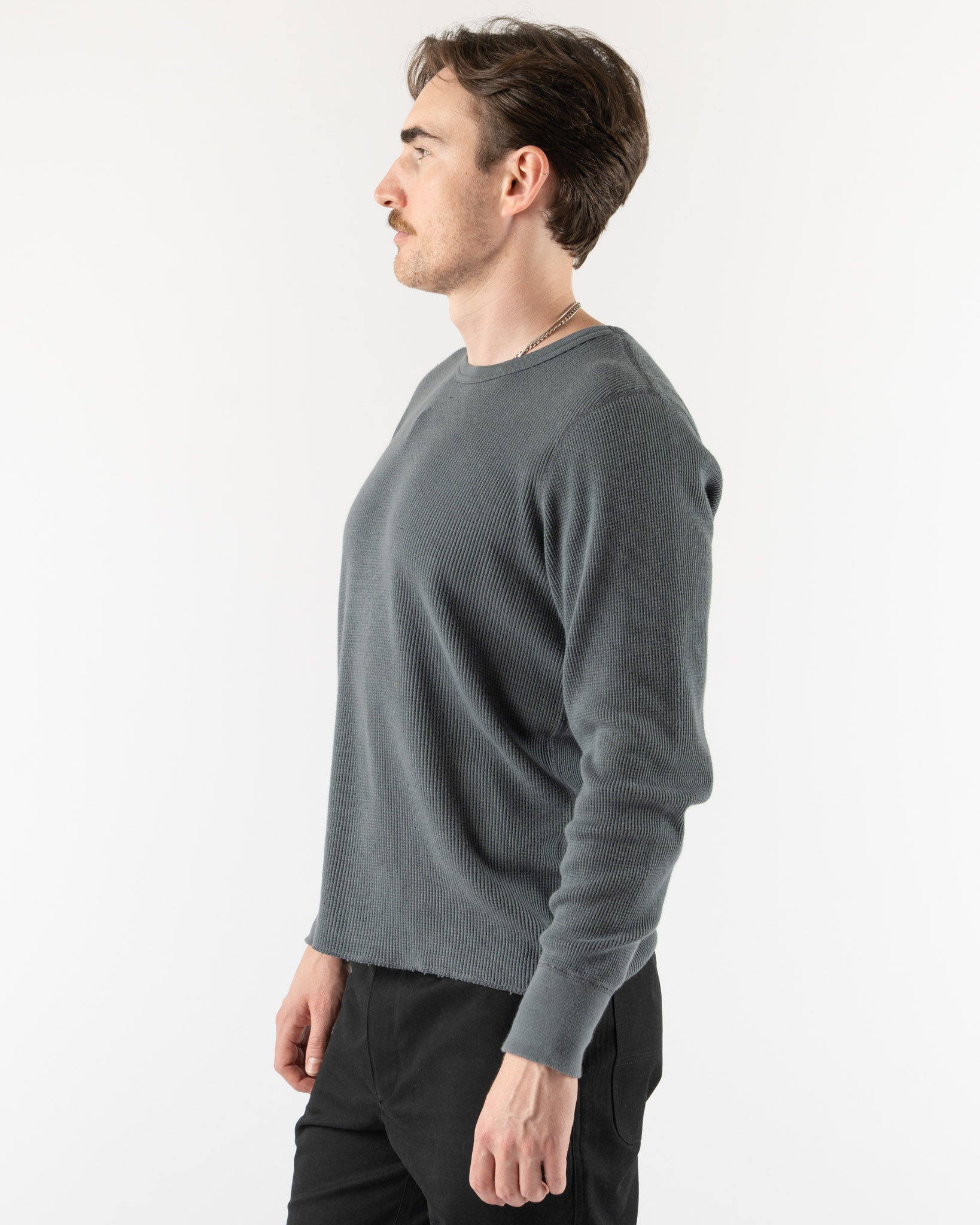 Aaron Levine Thermal Longsleeve in Slate