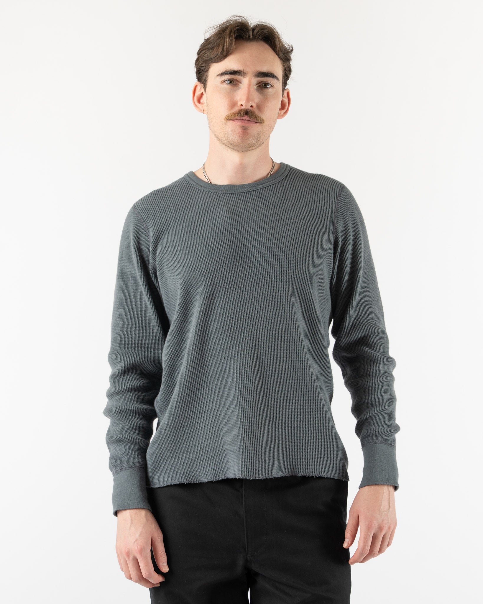 Aaron Levine Thermal Longsleeve in Slate