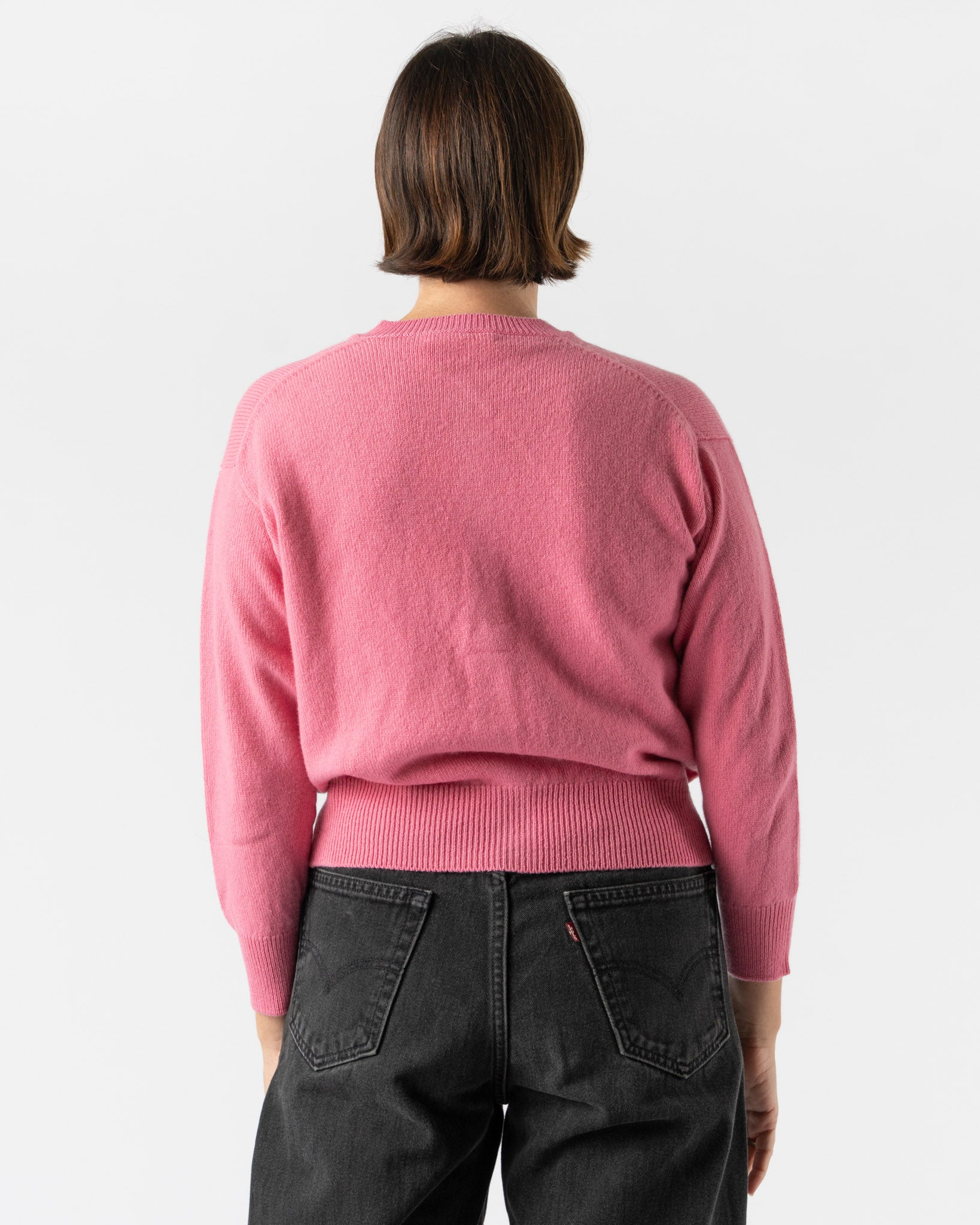 &Daughter Ada Crewneck Cardigan in Pink