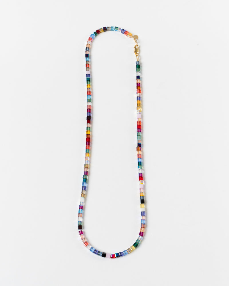 Aileen Gural Light Language Necklace in Multi Colored Swarovski Crystals