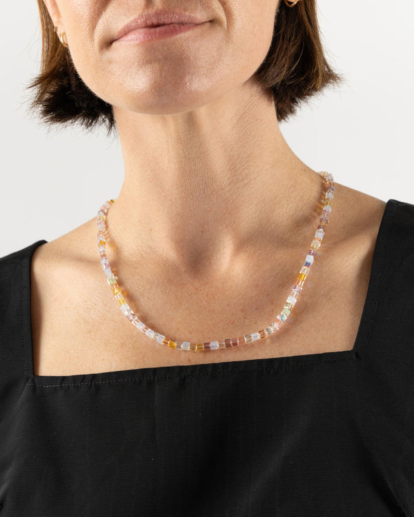 Aileen Gural Light Language Necklace in Pastel Swarovski Crystals