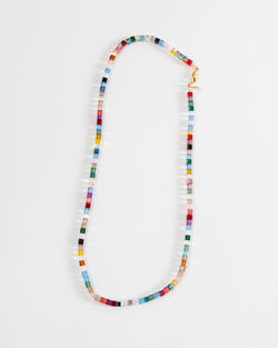 Aileen Gural Light Language Necklace in Multi Colored Swarovski Crystals