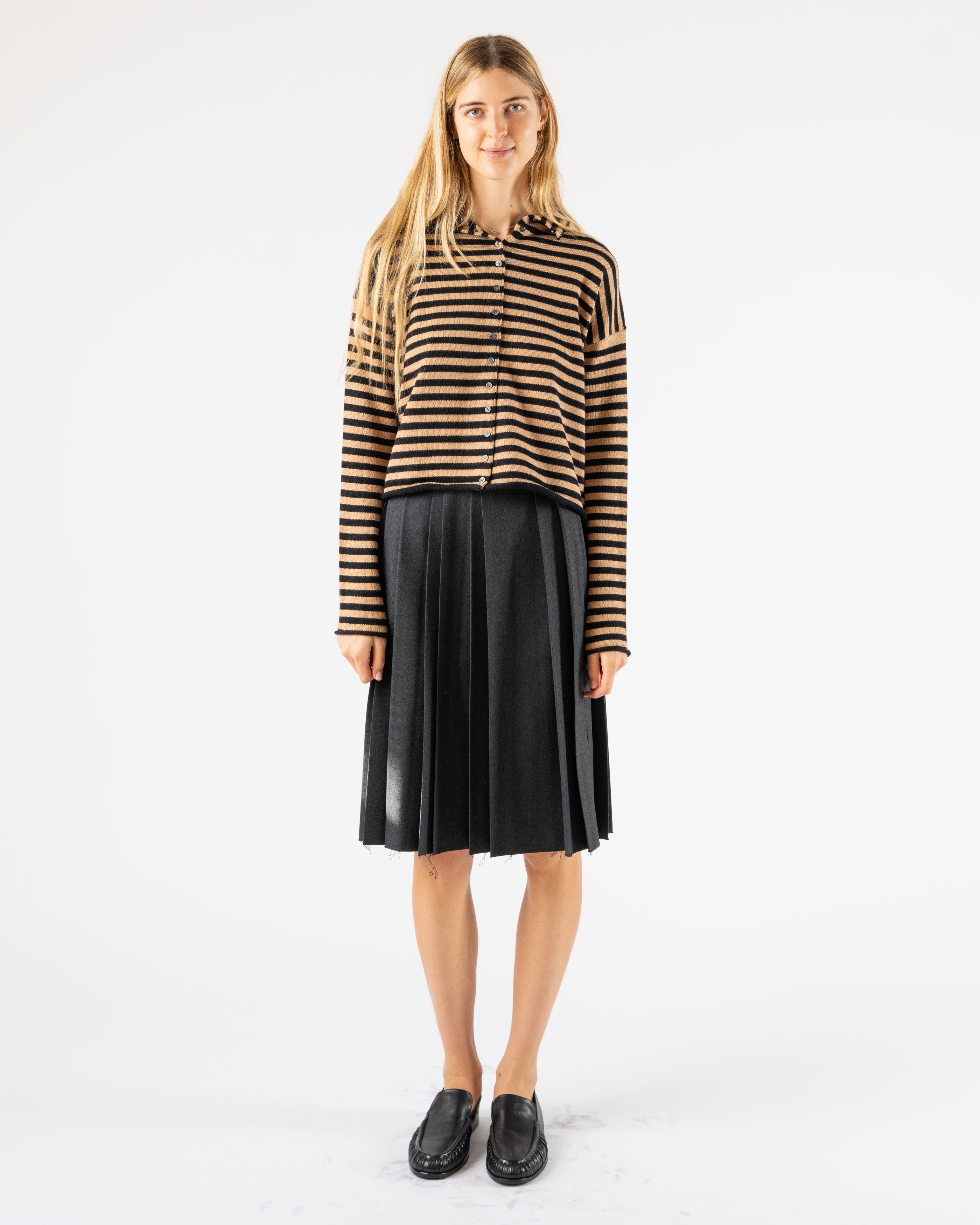 Alex Mill Taylor Cardigan in Black/Camel Curated at Jake and Jones