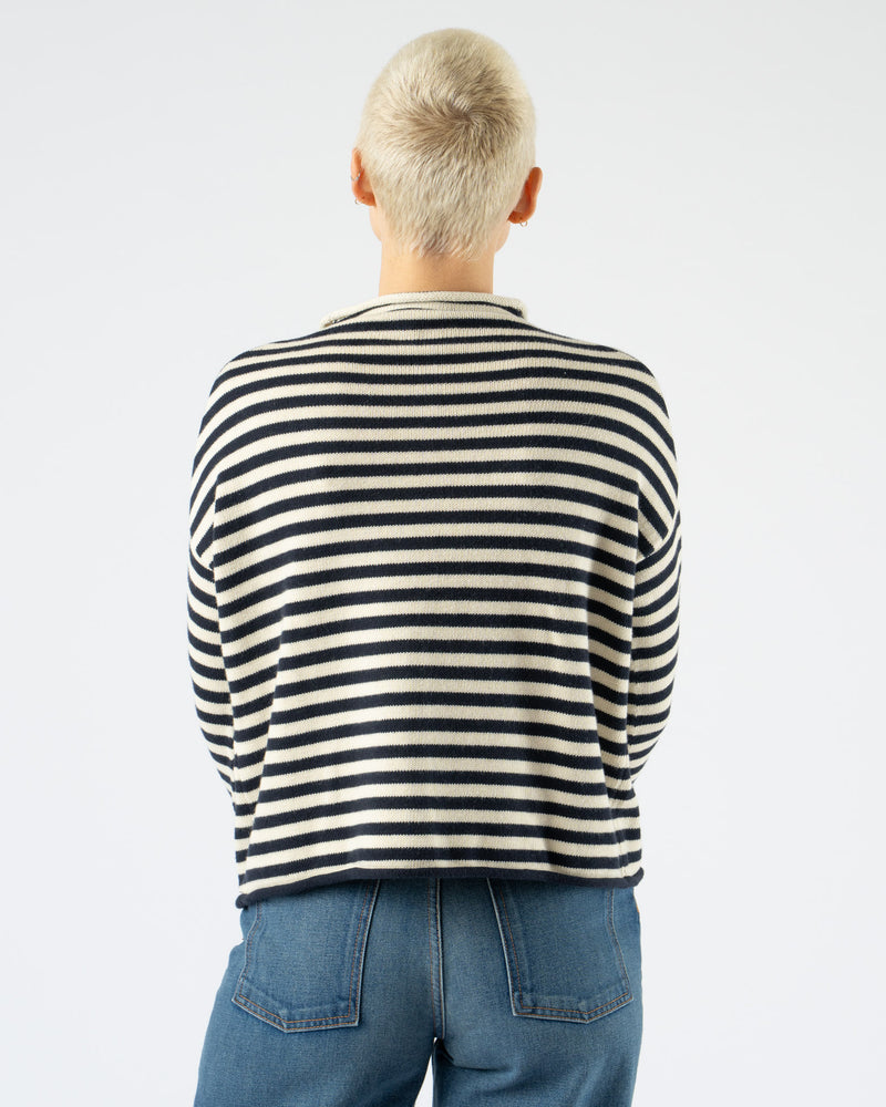 Alex Mill Taylor Striped Cardigan in Navy/Ivory