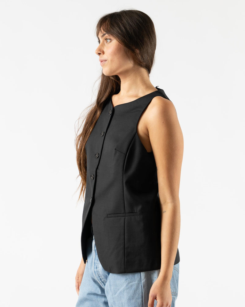 Alex Mill Anna Vest in Rich Black