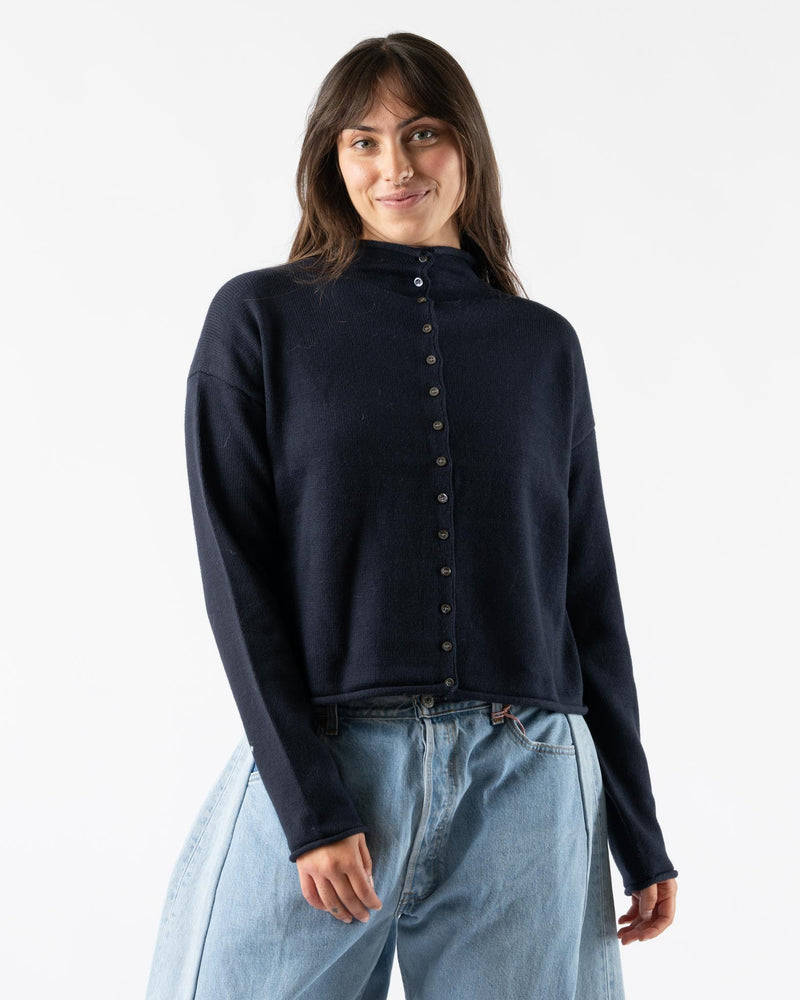 Alex Mill Taylor Rollneck Cardigan in Navy