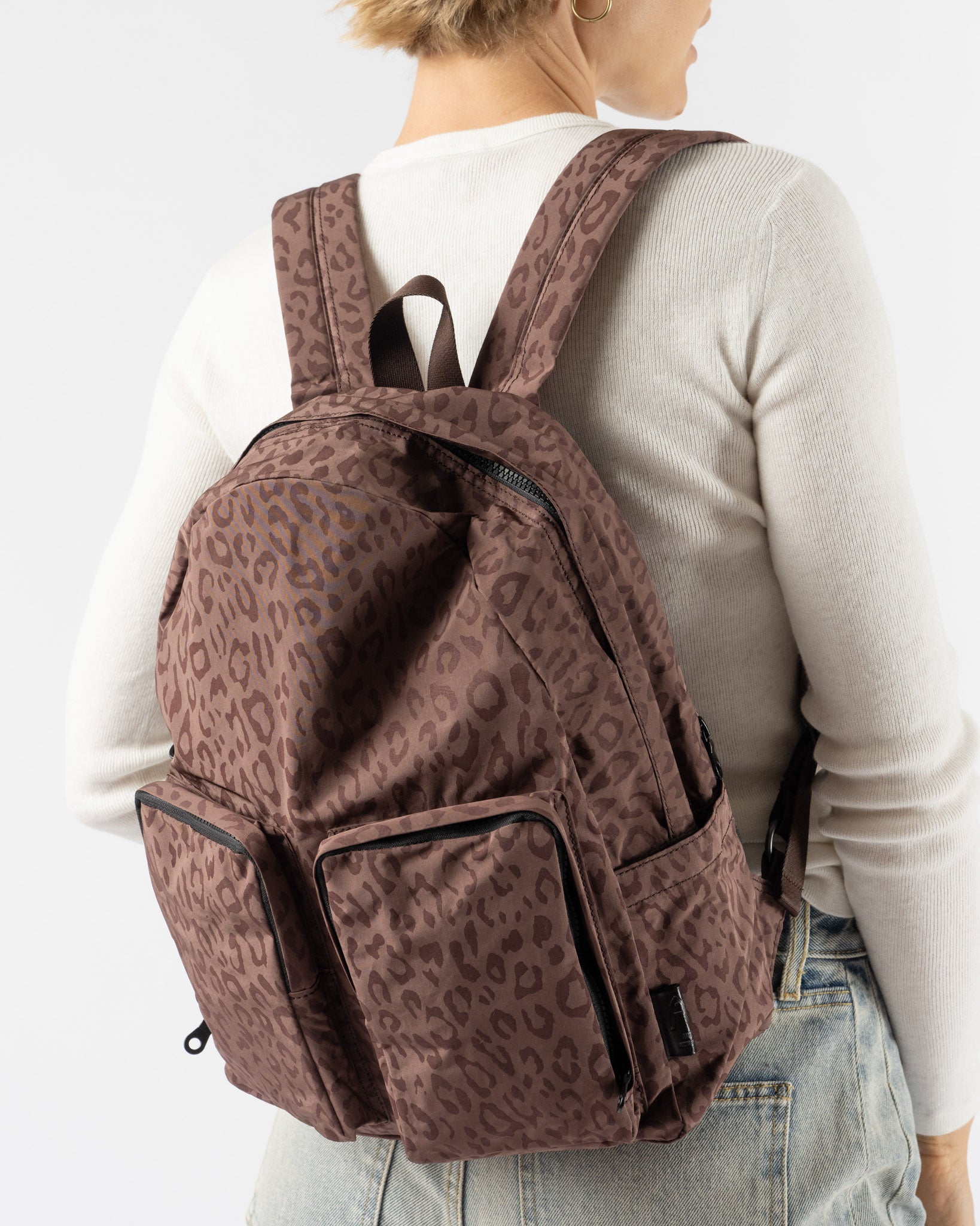 Amiacalva Split Yarn Backpack S in Leopard