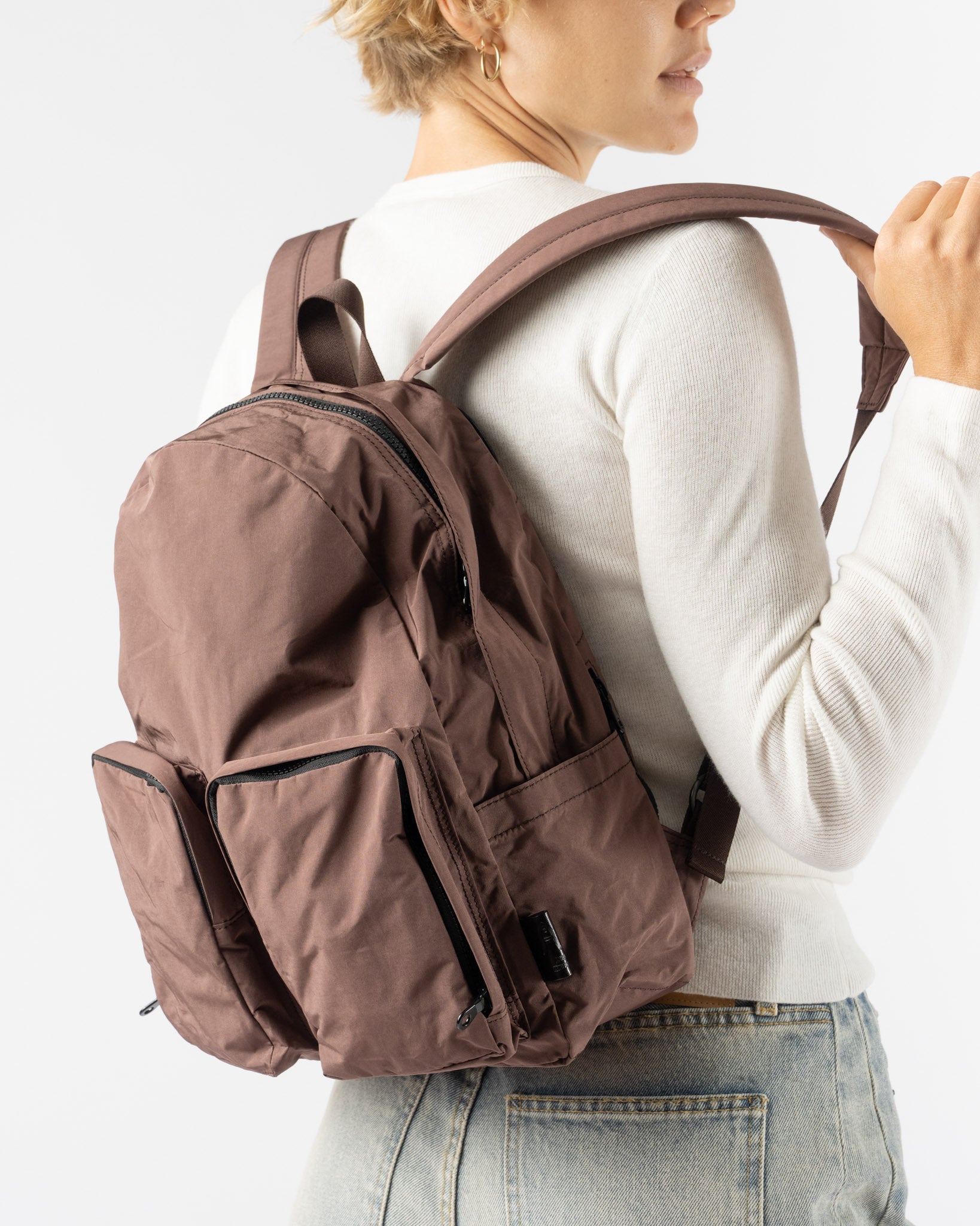 AMIACALVA バッグパック Amiacalva Split Yarn Backpack S in Bordeaux Brown Curated at Jake