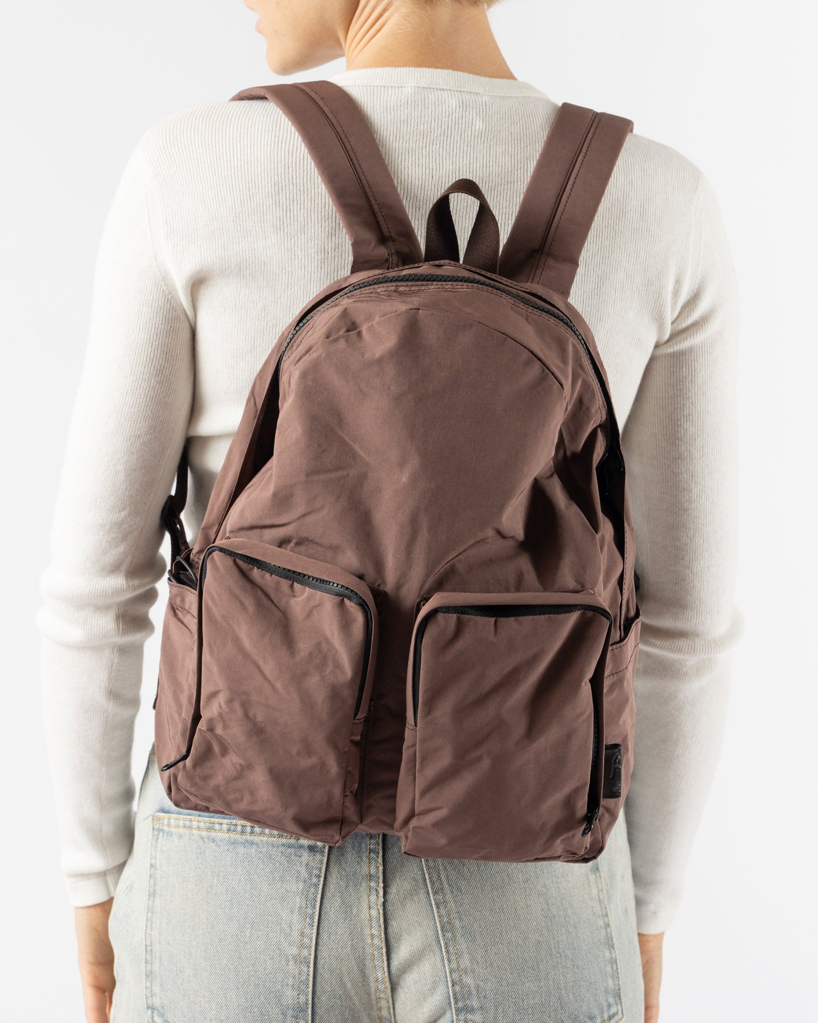 Amiacalva Split Yarn Backpack S in Bordeaux Brown