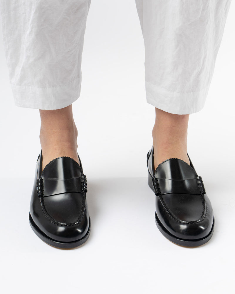 Anne Thomas Marie Cecile Loafer in Polido Black