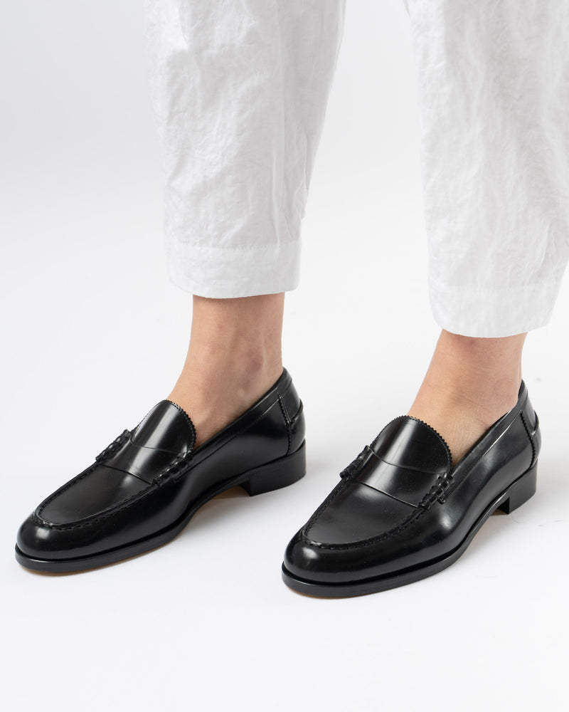 Anne Thomas Marie Cecile Loafer in Polido Black