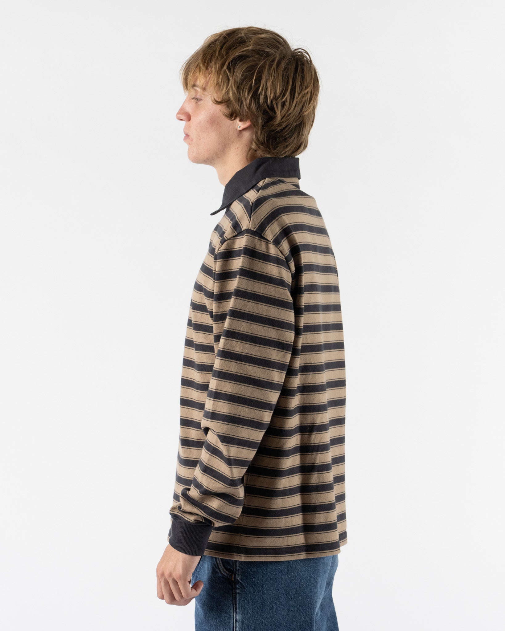 Another Aspect Another Rugby Polo in Grey/Brown