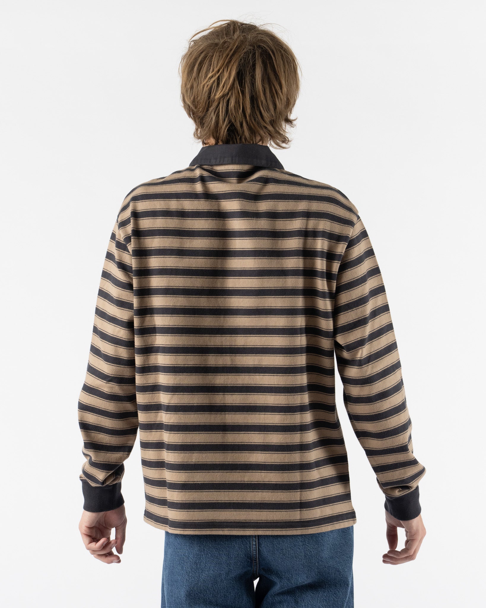Another Aspect Another Rugby Polo in Grey/Brown
