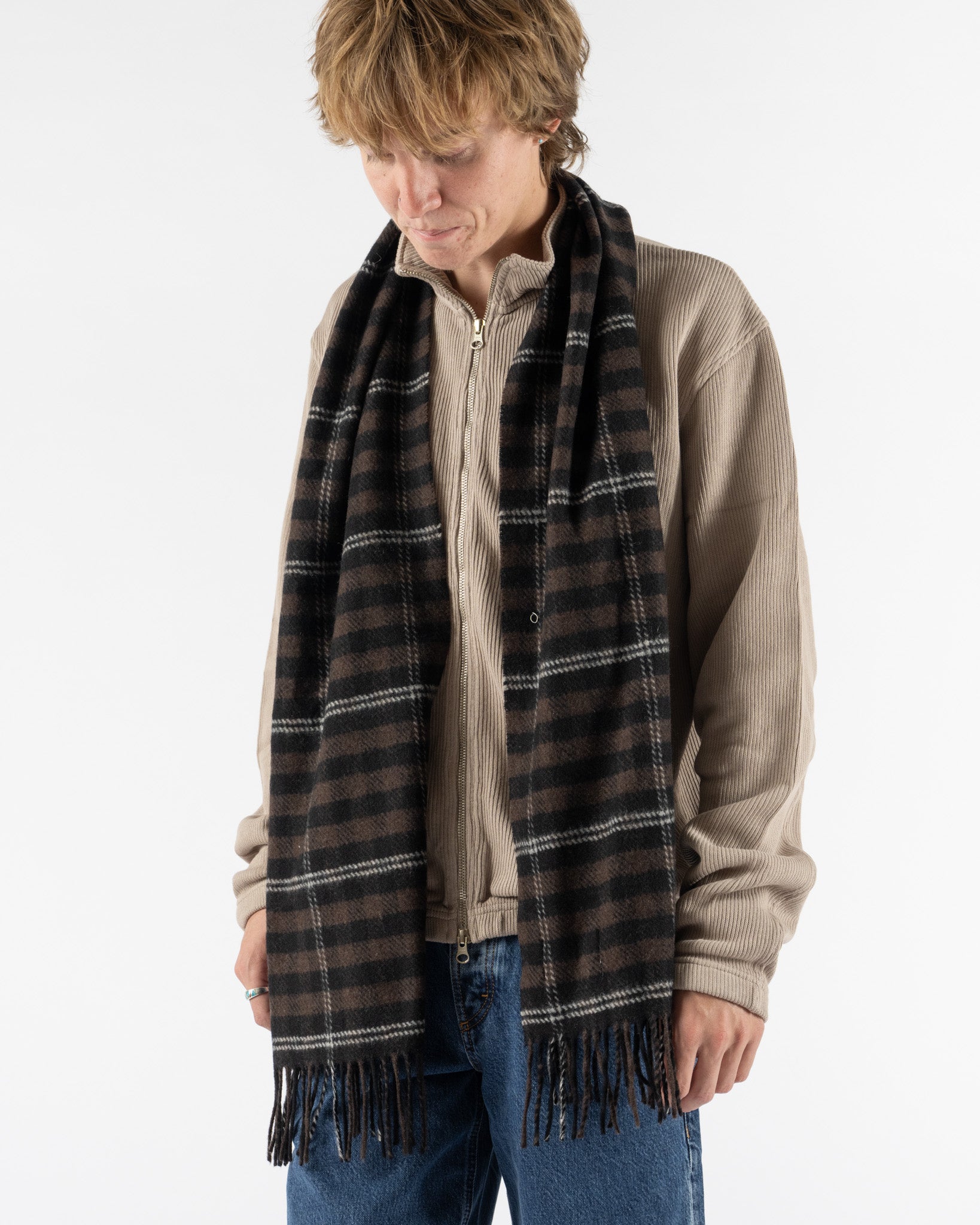 Another Aspect Another Scarf in Dark Check