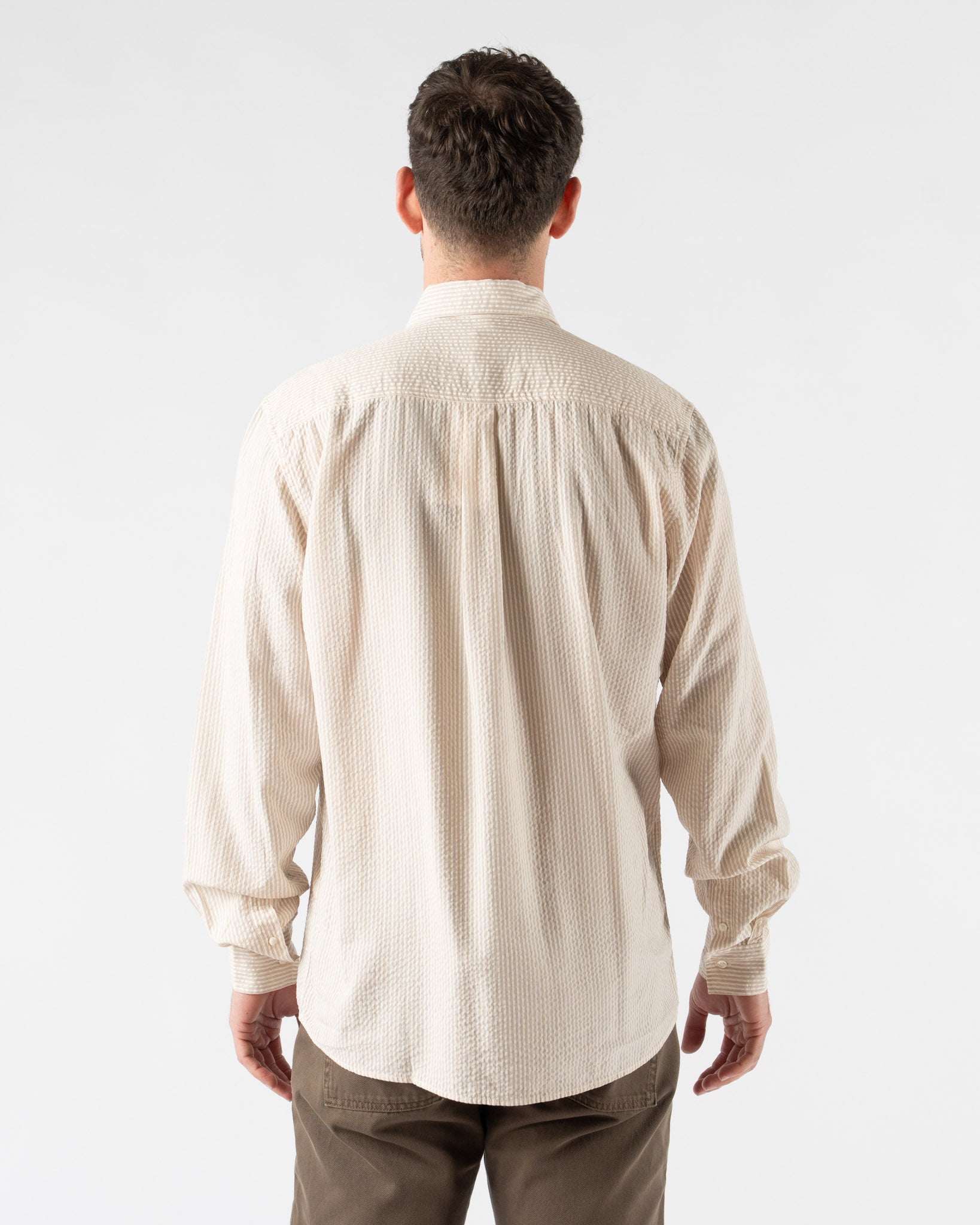 Another Aspect Another Shirt 1.0 in Ecru Brown Stripe