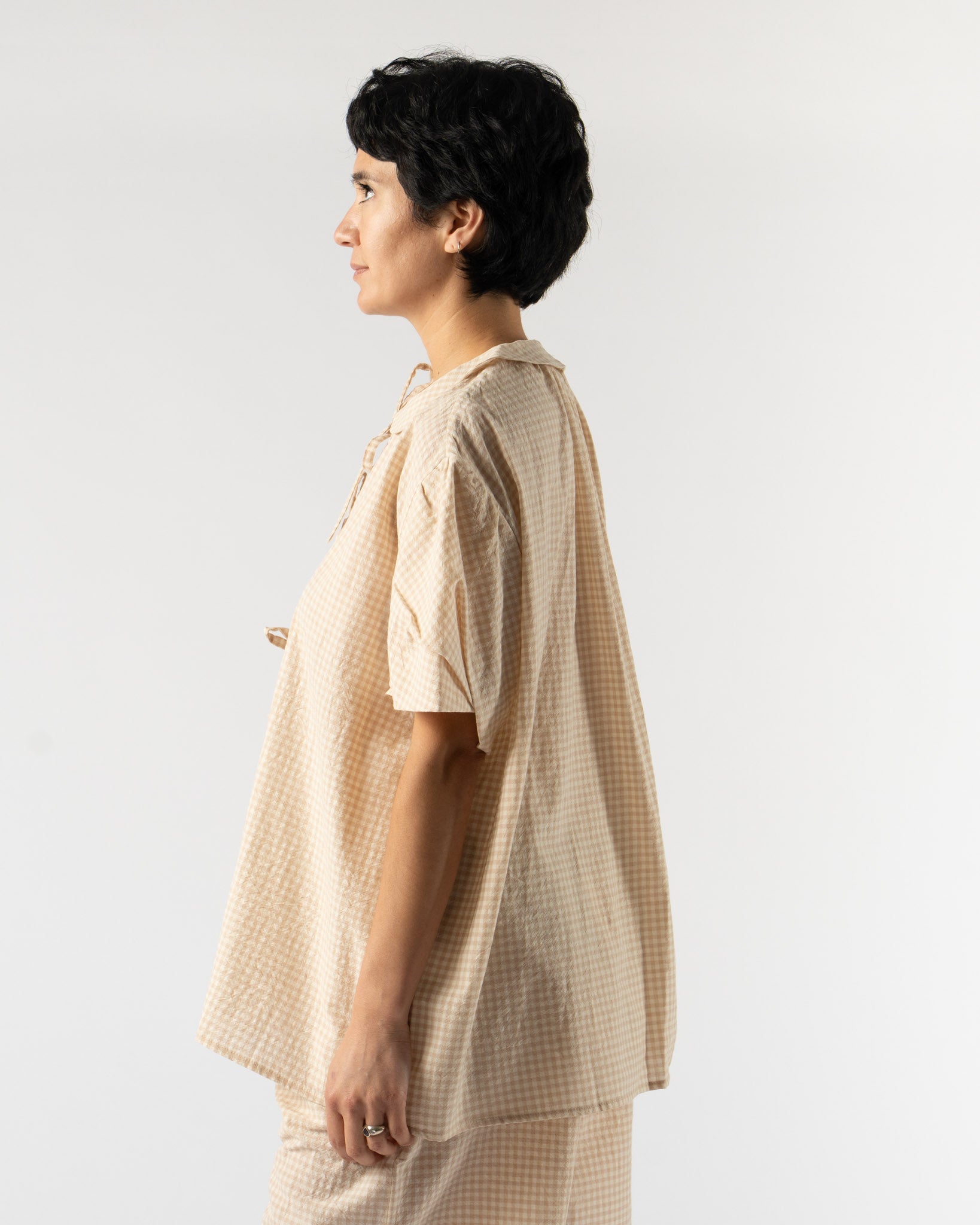 ELEPH Auntie Shirt in Sand Check