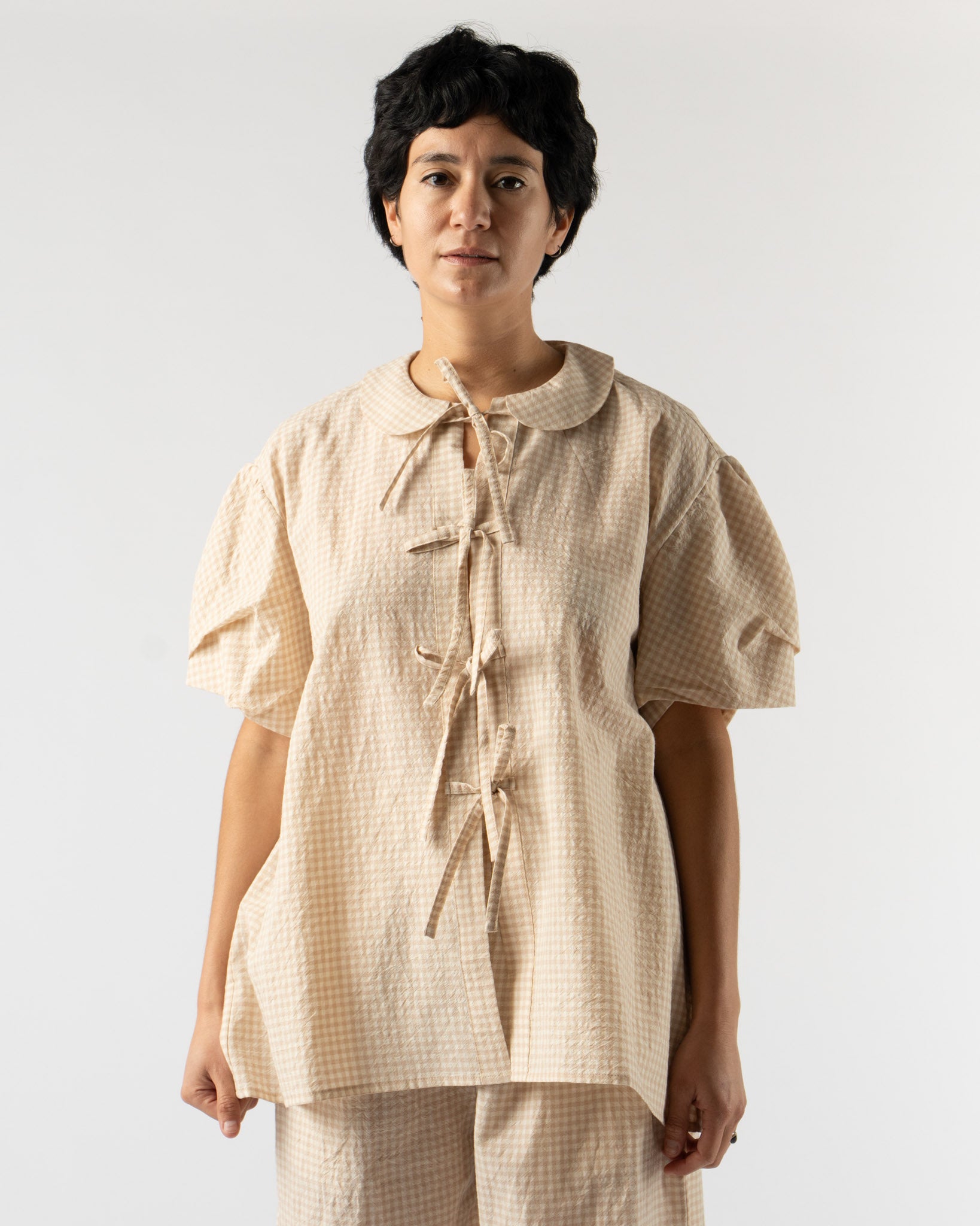 ELEPH Auntie Shirt in Sand Check
