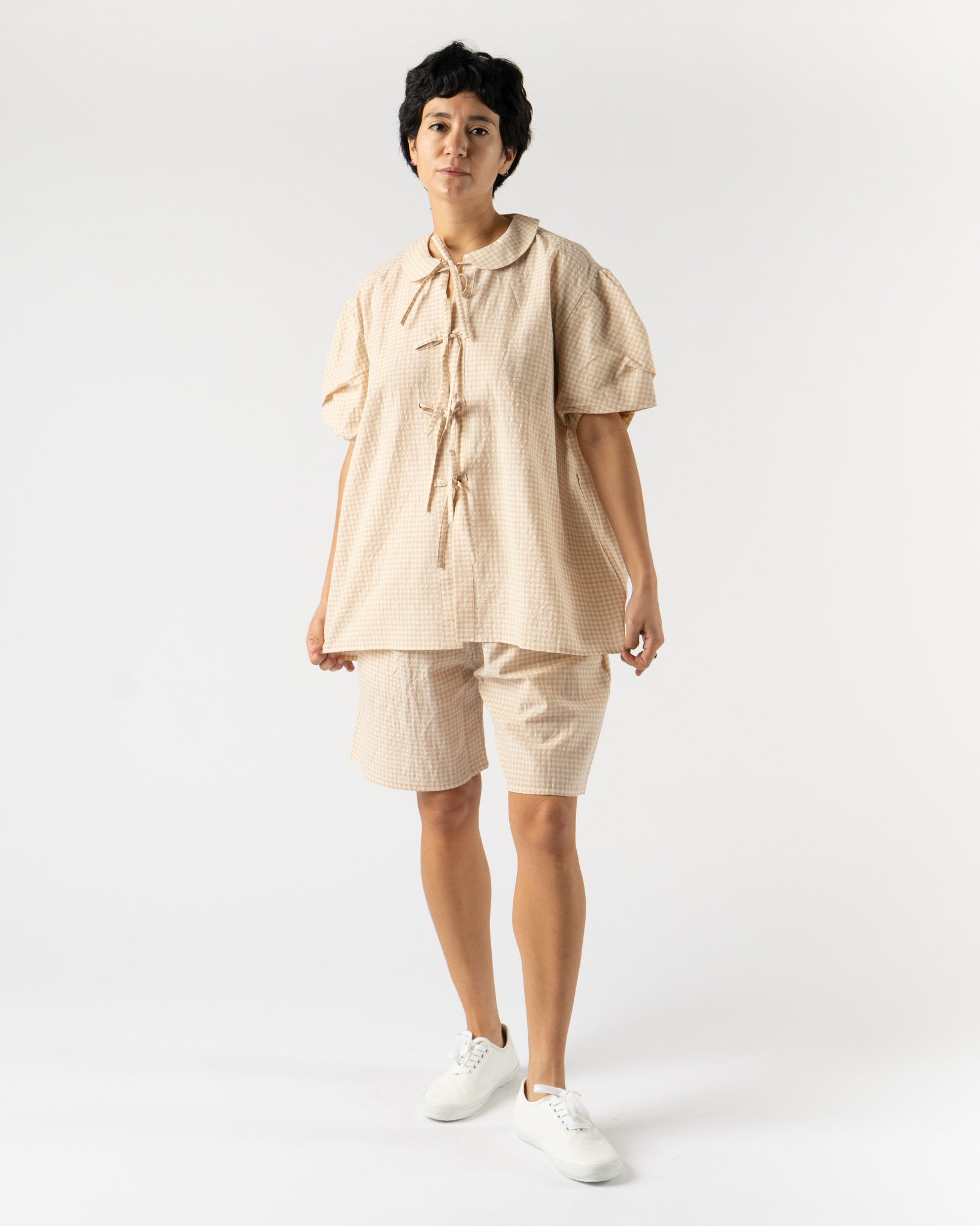ELEPH Auntie Shirt in Sand Check