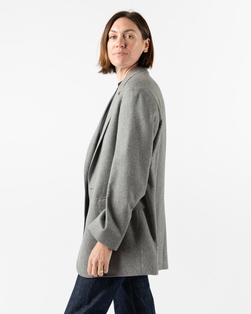 Auralee Cashmere Moleskin Jacket in Top Gray