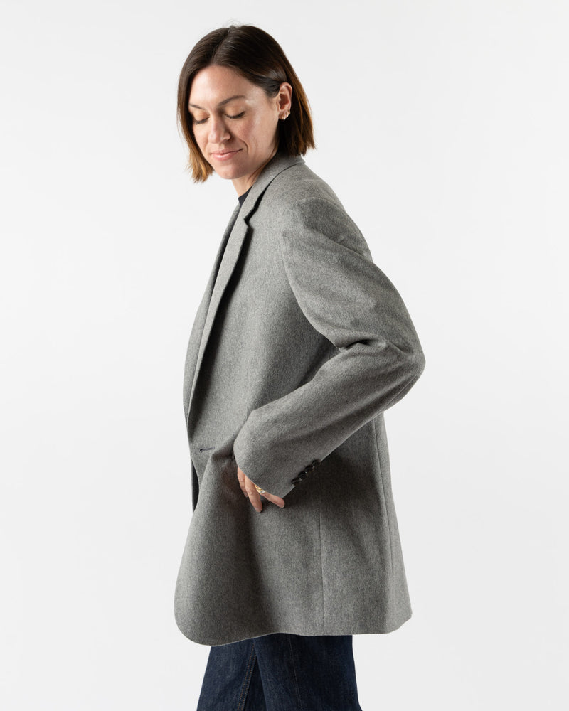 Auralee Cashmere Moleskin Jacket in Top Gray