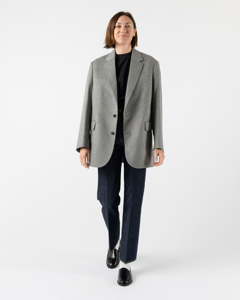 Auralee Cashmere Moleskin Jacket in Top Gray