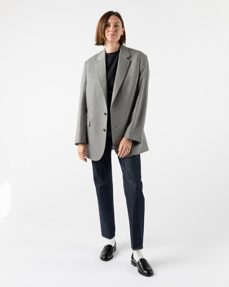 Auralee Cashmere Moleskin Jacket in Top Gray