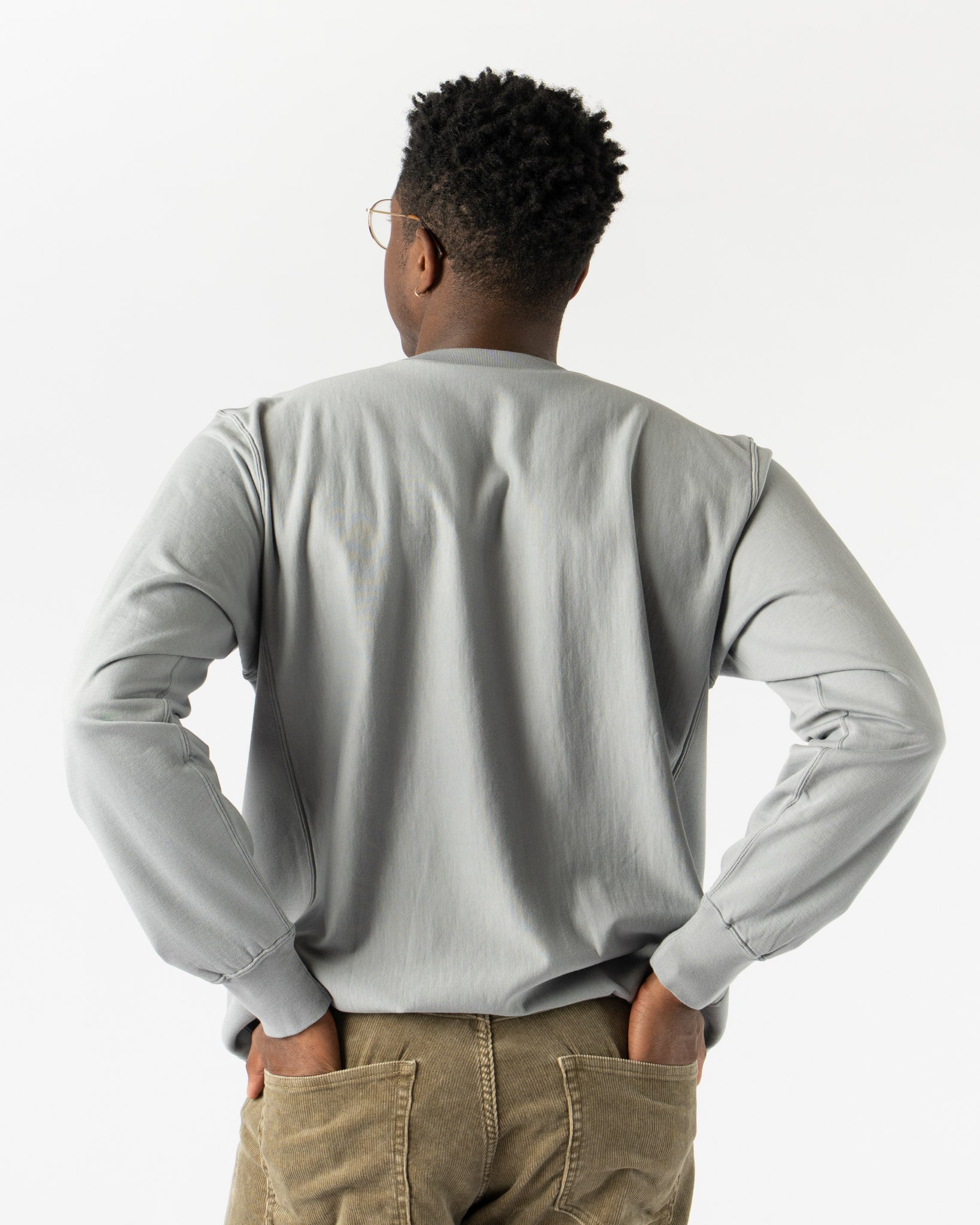 Auralee Elastic High Gauge Sweat Pullover in Ash Gray