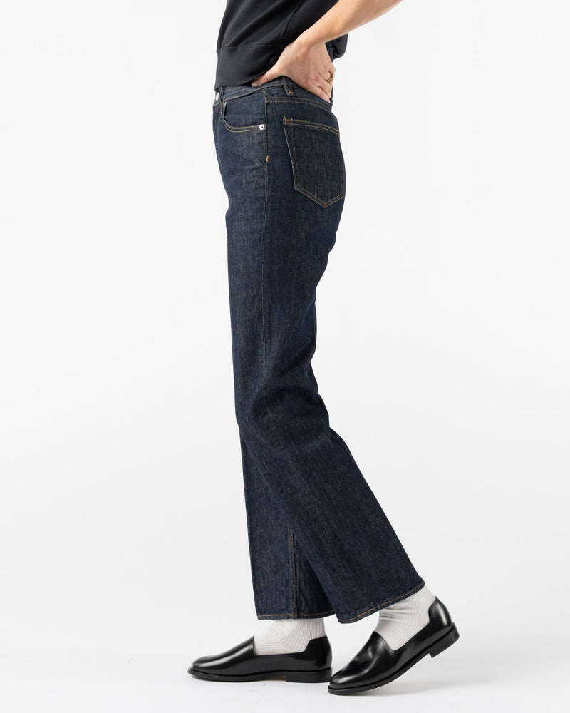 Auralee Hard Twist Denim 5P Pants in Indigo